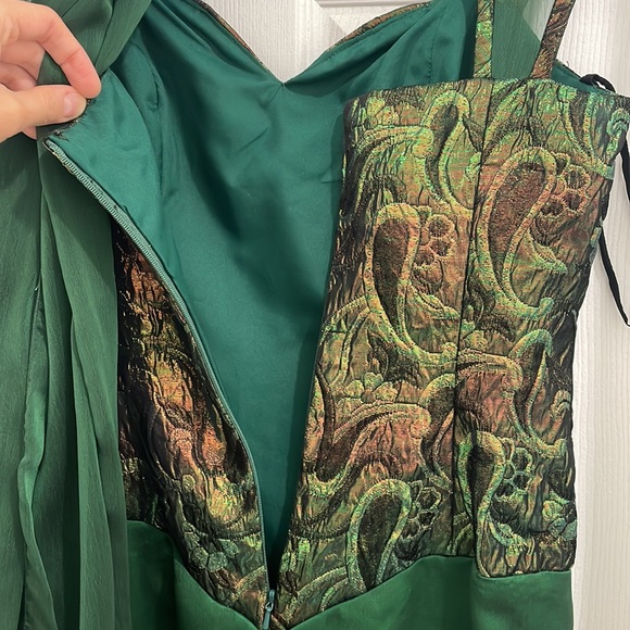 One of a kind tailored prom dress with fabrics from 2004 with shawl. Size Large. - Picture 12 of 12